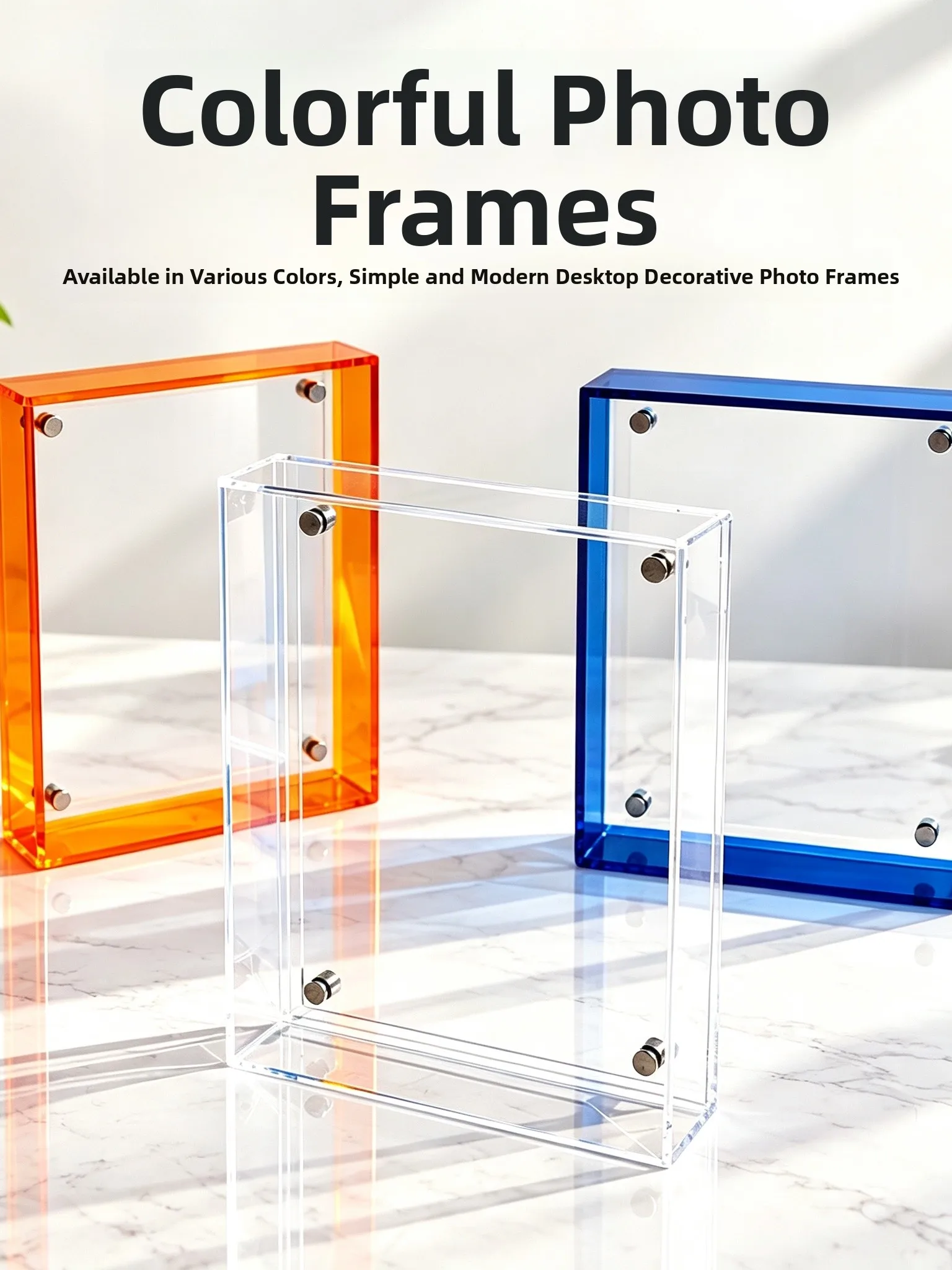 Modern Minimalist Acrylic Photo Frame Stand A3 A4 A5 Double-Sided Poster Display Holder DIY Simple Show Case Rectangle Shape