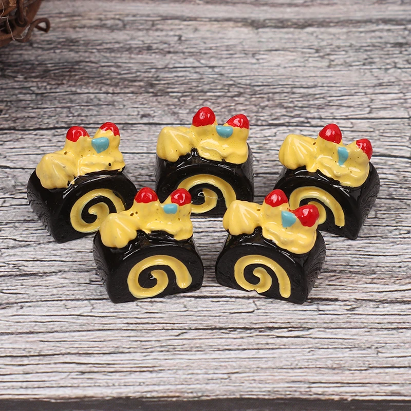 5/6/10pcs Cute Mini Cakes 1:12 Baby Doll Home Kitchen Toys Girl Scene Model Pastry Bauble Dollhouse Kitchen Toy Accessories