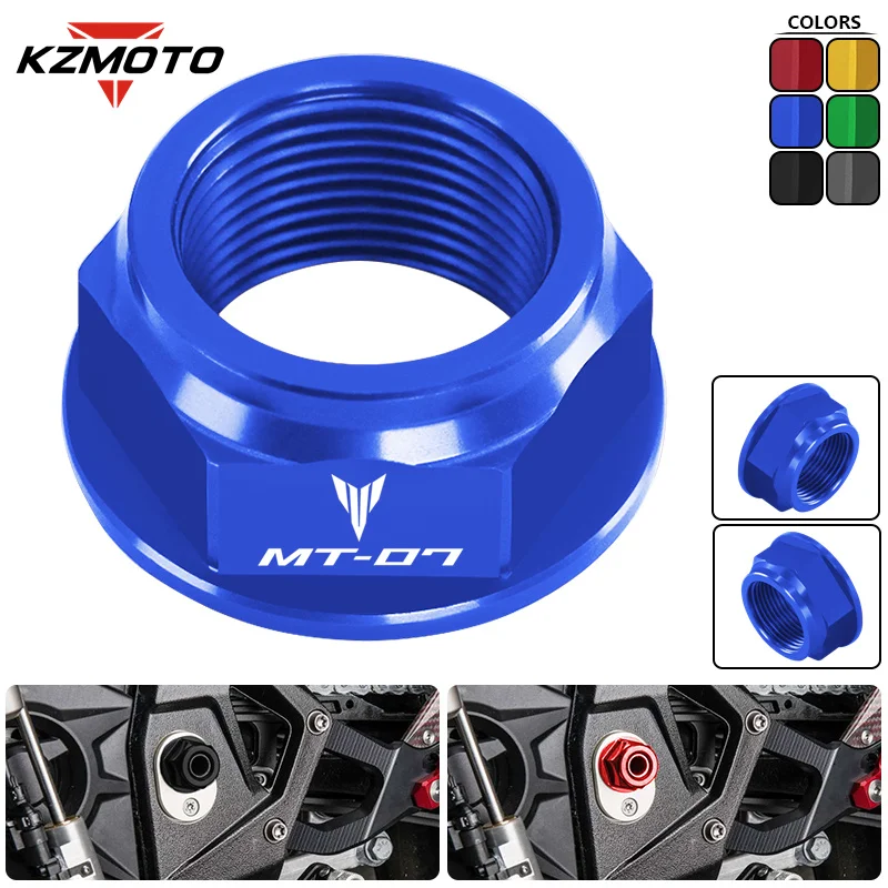 

2024 NEW Motorcycle CNC Swing arm Pivot Shaft Nut Screw Bolt Protection Tuerca basculante For MT-07 MT-09 MT09/Tracer MT07 MT 09