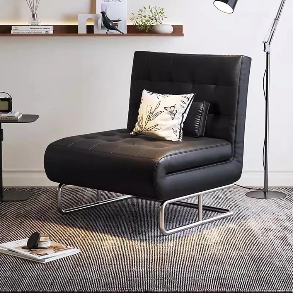 

Modern Bed Lazy Living Room Sofas Waterproof Metal Modern Reading Sofas Floor Single Display Ergonomic Divano Salon Furniture