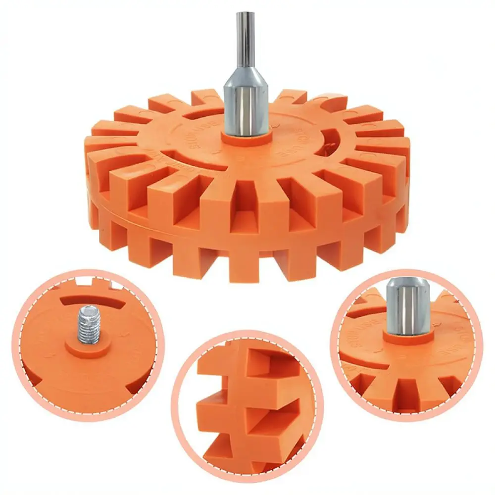 Car Paint Safe Rubber Eraser Wheel For Adhesive Decal Sticker Residue Removal Tool Professional Industrial Surface Grinding Pad