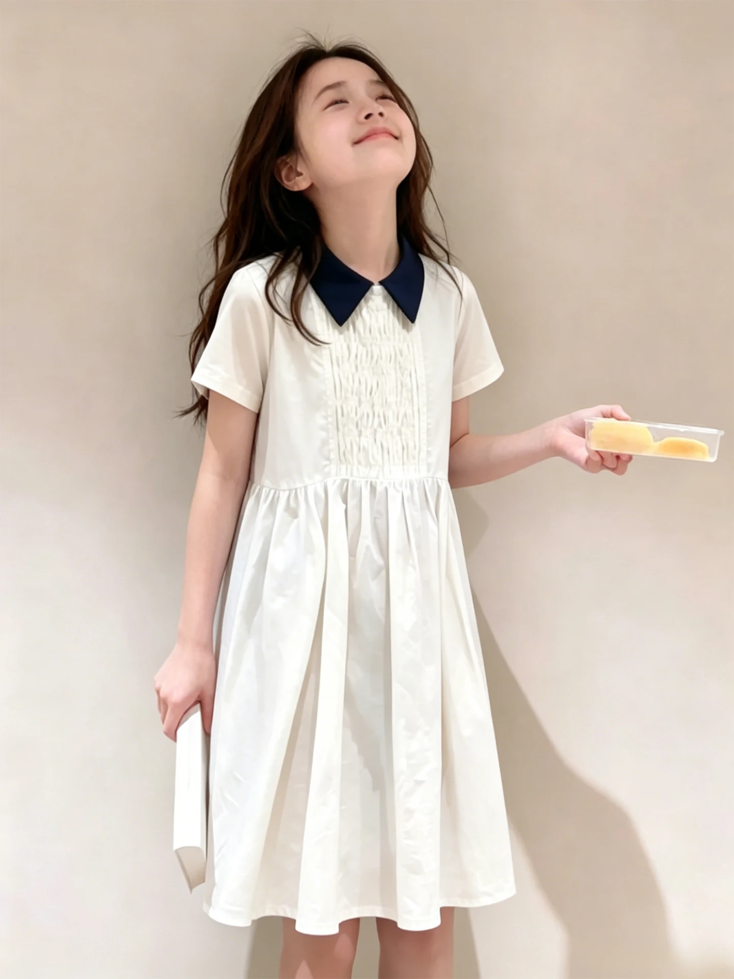 girls-dress-children's-skirt-summer-outfit-2026-new-white-college-style-turn-collar-simple-fashionable-clothes