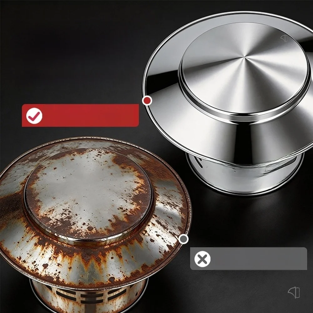 Stainless Steel Chimney Cap 14.5*7cm Roof Vent Cover 1000-hour Salt Spray Tested For Severe Weather Conditions