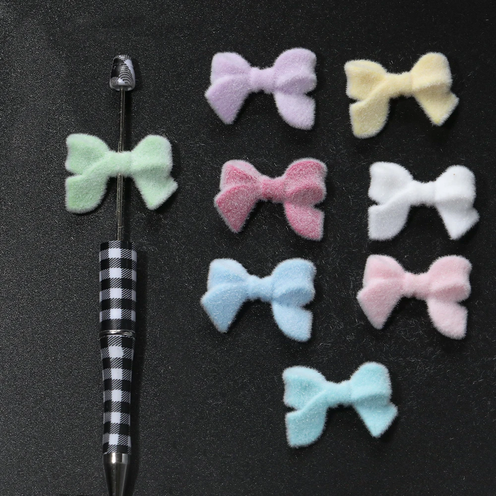 

Cordial Design 100Pcs 23*32MM DIY Fancy Beads/Flocking Effect/Hand Made/Jewelry Accessories/Bowknot Shape/Acrylic Bead #19153