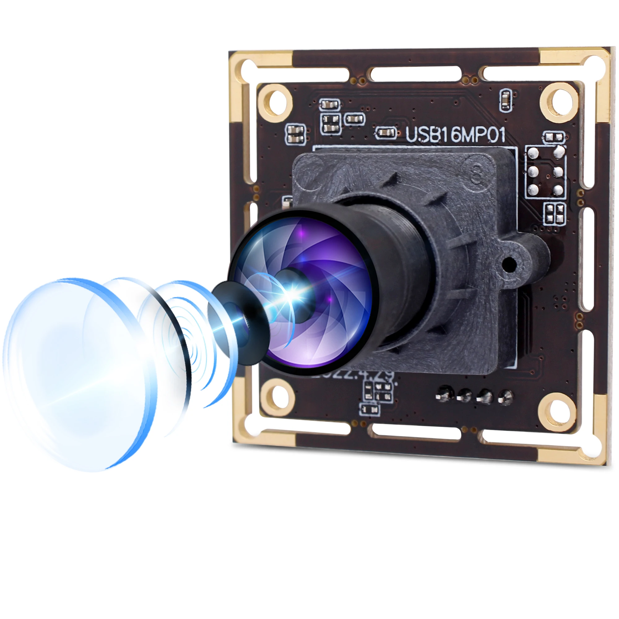 16MP USB Camera Module UVC IMX298 USB2.0 HD Mini USB Webcam with No Distortion Lens for Windows Android Linux Mac