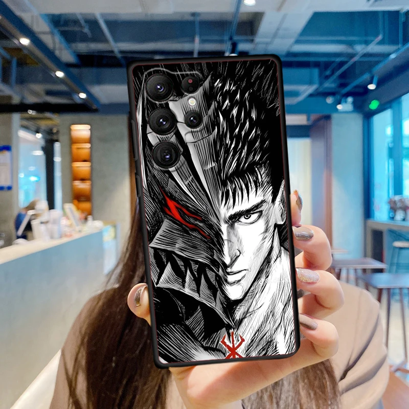 Comic Cool Popular Berserk For Samsung Galaxy S24 S23 S22 S21 S20 FE S10 S10E Plus Ultra Pro Lite 5G Black Soft Phone Case