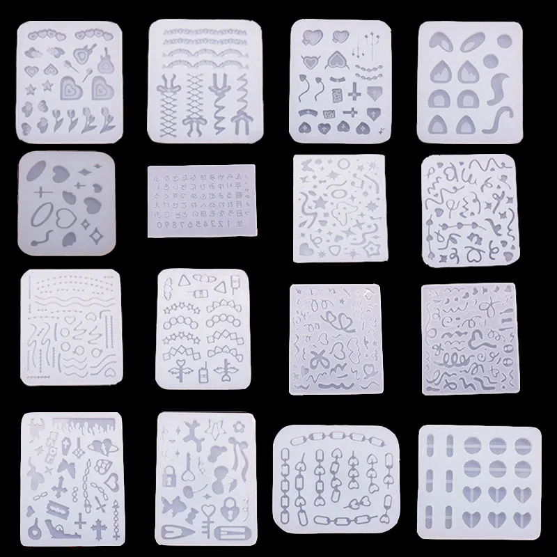 DIY żywica epoksydowa formy biżuteria akcesoria biżuteria narzędzia silikonowe formy wstążka Shaker formy akcesoria