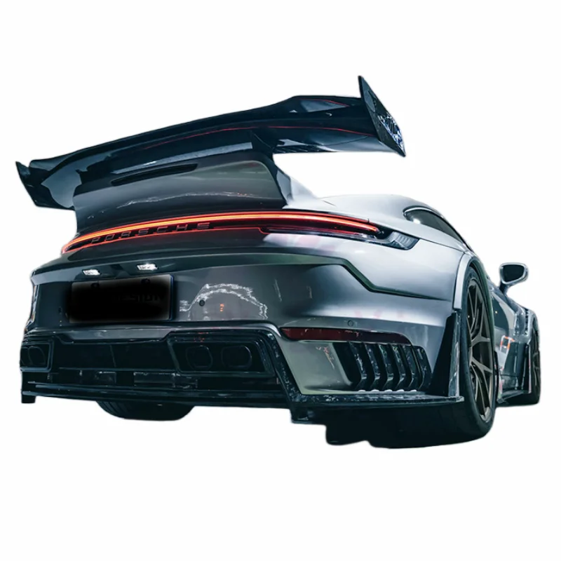 Для Porsche 911 992 Miw Style Сухой карбоновый задний бампер, комплект кузова, юбка, передний бампер, задний спойлер, крыло