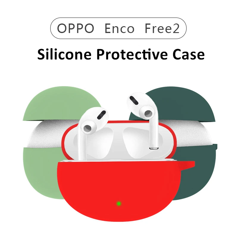 Funda de silicona para OPPO Enco Free2 Free2i, cubierta protectora para auriculares con gancho