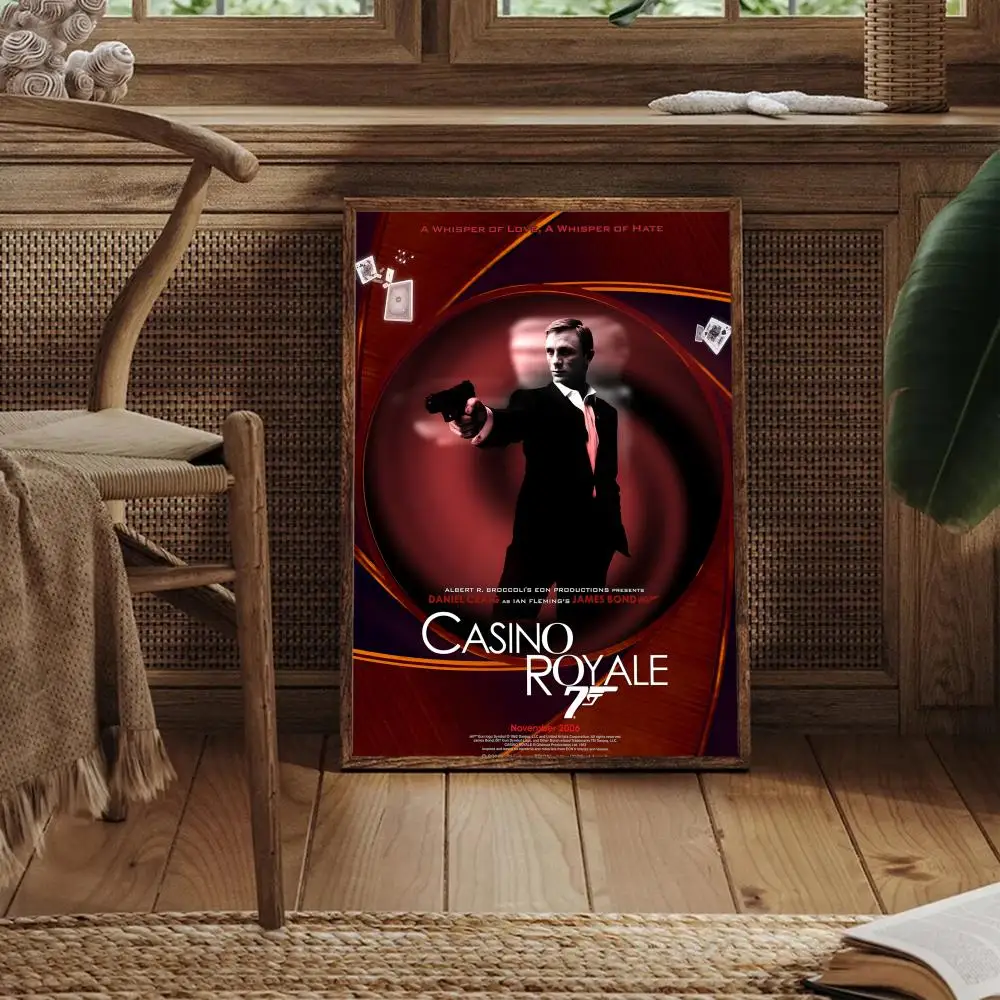 Casino Royale 2006 film schilderij kalligrafie canvas poster kunst aan de muur esthetische woondecoratie voor woonkamer