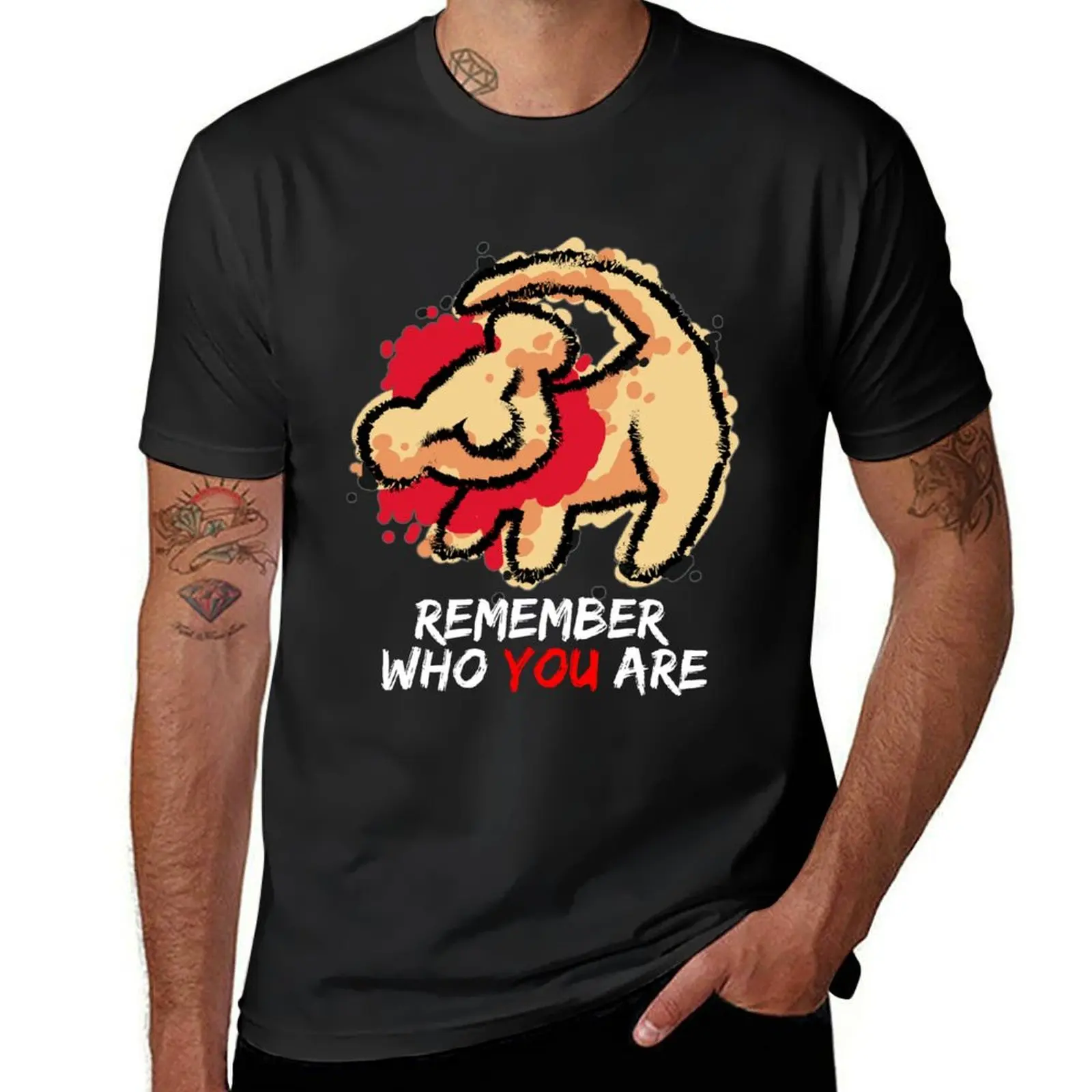 

REMEMBER WHO YOU ARE lion baby lioness king T-shirt Blouse summer tops shirts graphic tees mens cotton t shirts