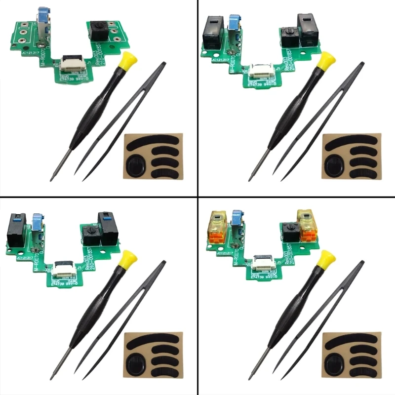 Hot Swap Board Button Board for Logitech Wireless Mouse WeldingFree Motherboards Screwdriver Tweezers Mouse Skates