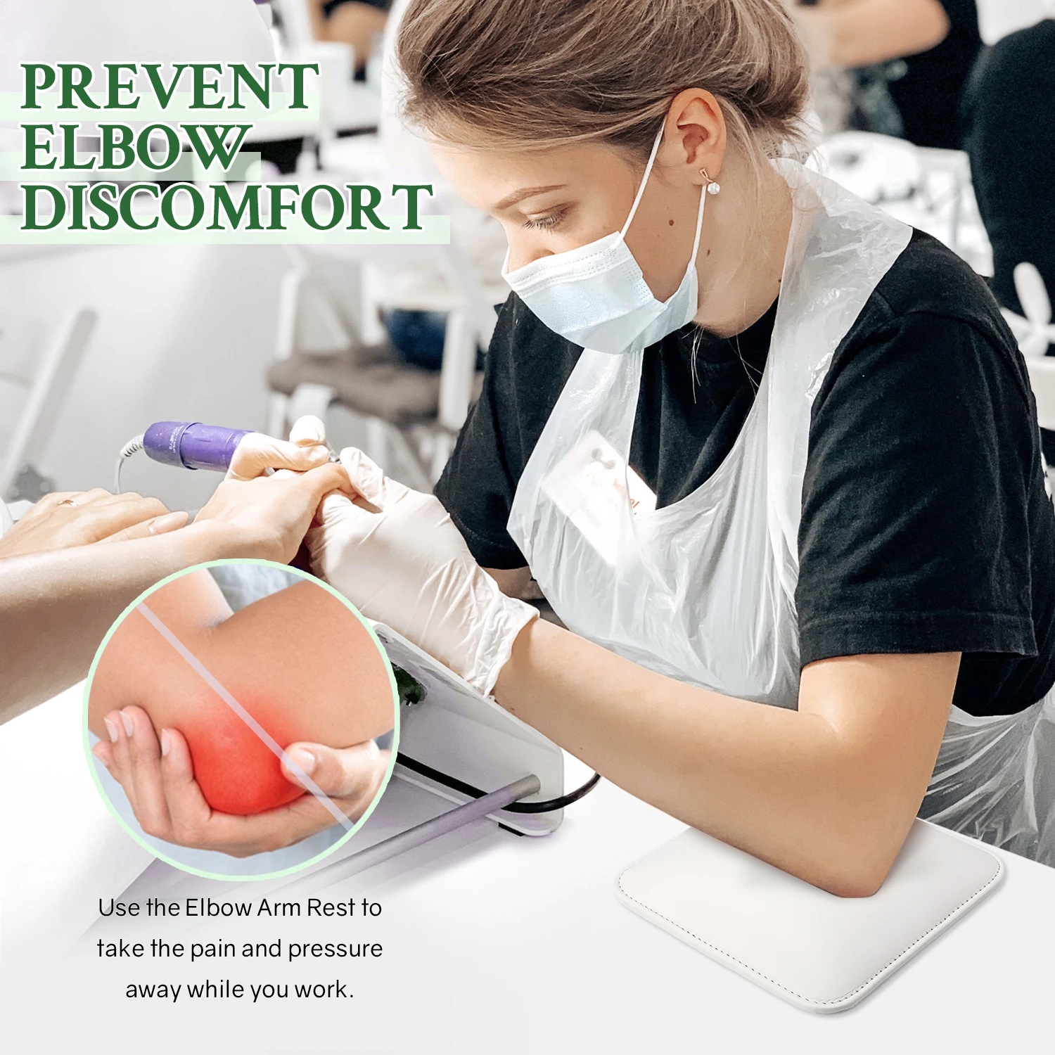 DianaBeauty Draagbare Manicure Handsteun Microfiber Leer Professioneel Elleboogkussen Antislip Nageltechnicus Nagelhandkussen