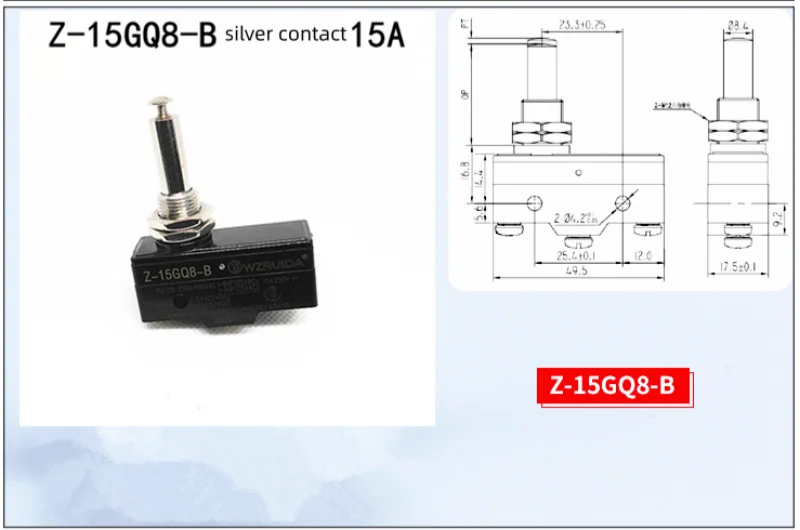 Silberkontakt 15A Endschalter, Fahrschalter, Mikroschalter LXW5/Z-15GQ/GW22/GQ21/GQ22 – Detail 12