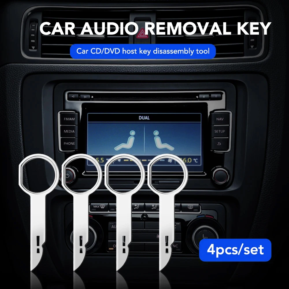 For Vw Passat B5 B6 B7 Golf 4 5 6 7 4pcs Car Radio Stereo Release Removal Install Tool for Audi A4 B6 B7 B8 A3 8P 8V A6 C6
