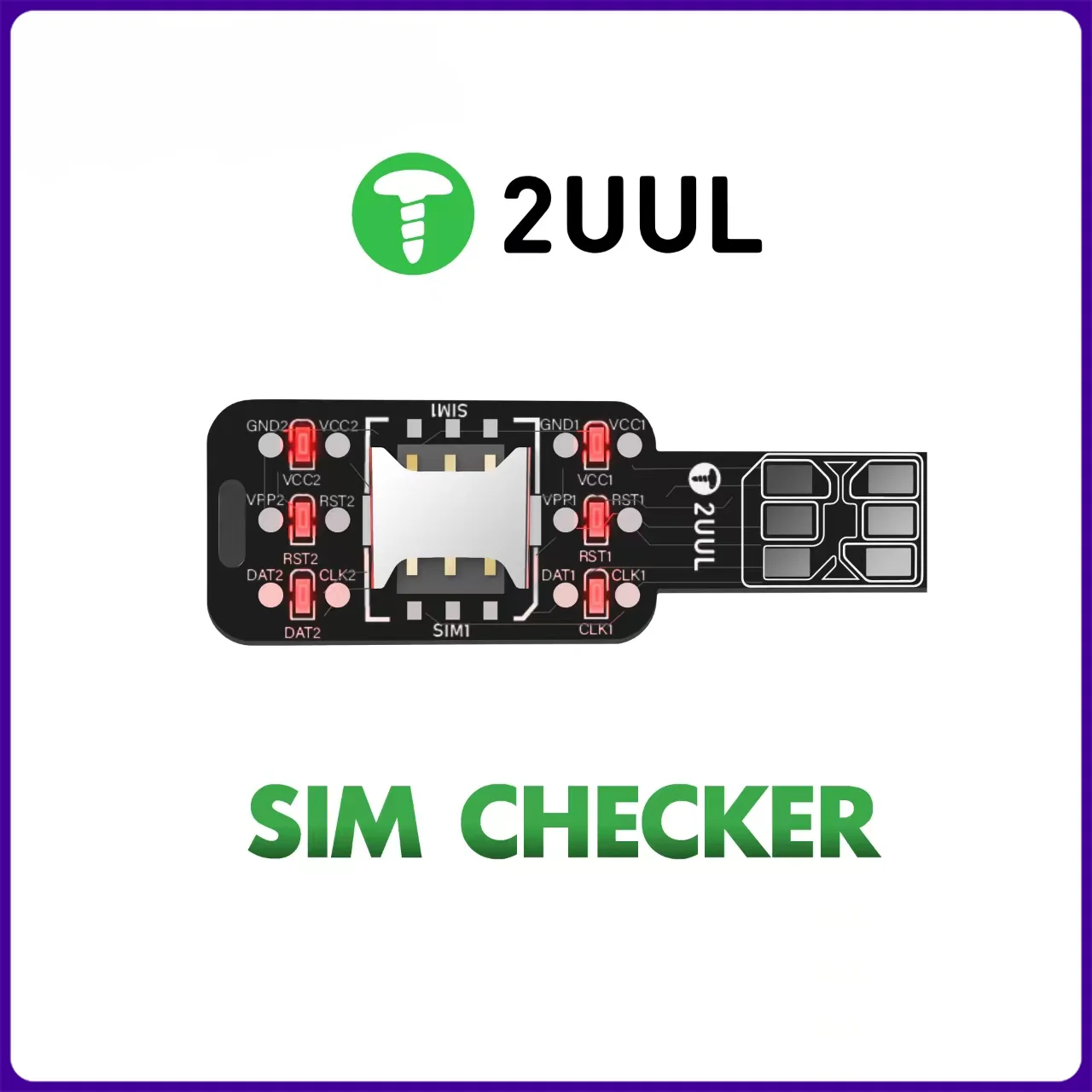 2UUL SIM Checker SM01 Dual Card Test King Fast Signal Detection Automatic Circuits Detection Quickly Check Module Faults