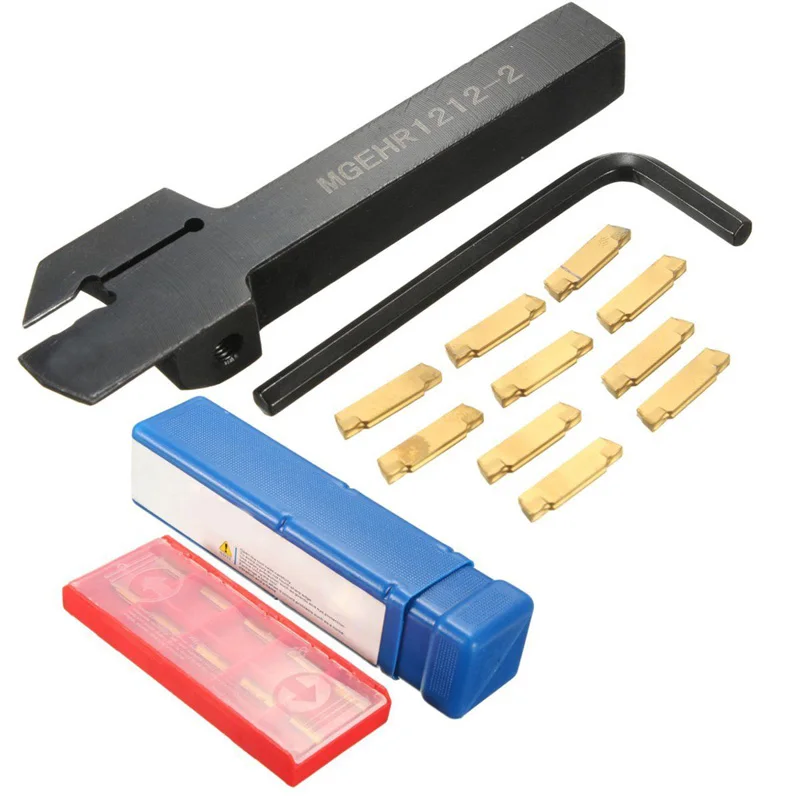 

Holder L shape Wrench Carbide Lathe Inserts Blade MGEHR1212-2 Grooving 12*12mm Shank 10Pcs MGMN200 New Hot Sale