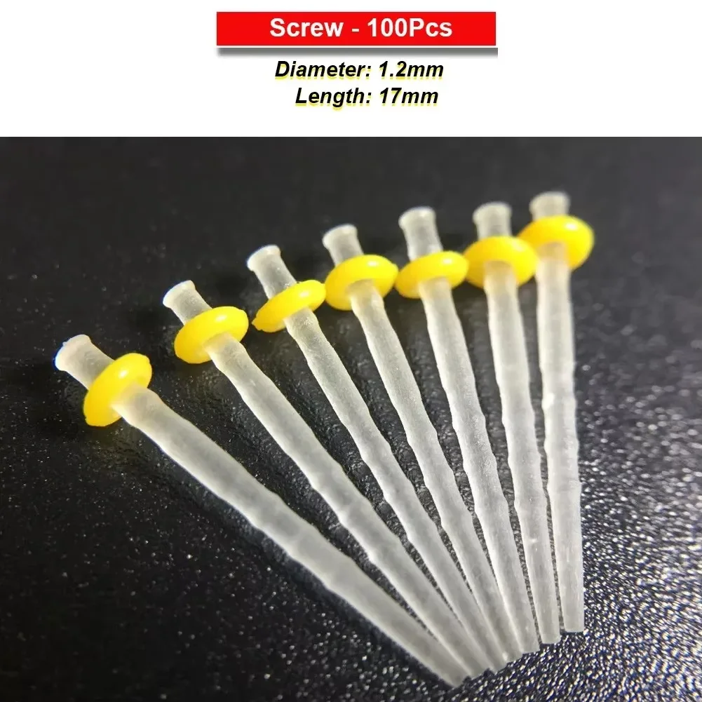 200Pcs Dental Fiber Posts Quartz Glass Resin Post Drill Straight Screw 1.0/1.2/1.4/1.6/1.8mm Root Canal Tooth Restorative Supply