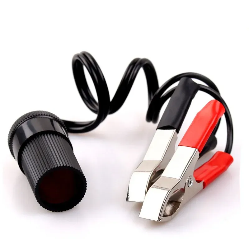  Brand New 12v Car Battery Terminal Clip-on Cigarette Lighter Power Socket Adaptor Clamp 
