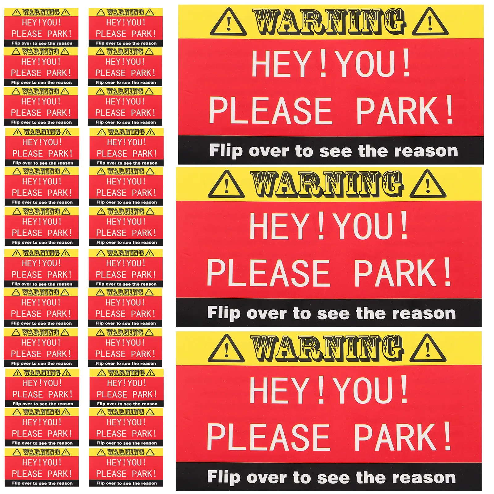 100Pcs Parking Violation Cards Humorous Funny Bad Parking Citation Cards Effective Non-Confrontational Windshield Warning Notes