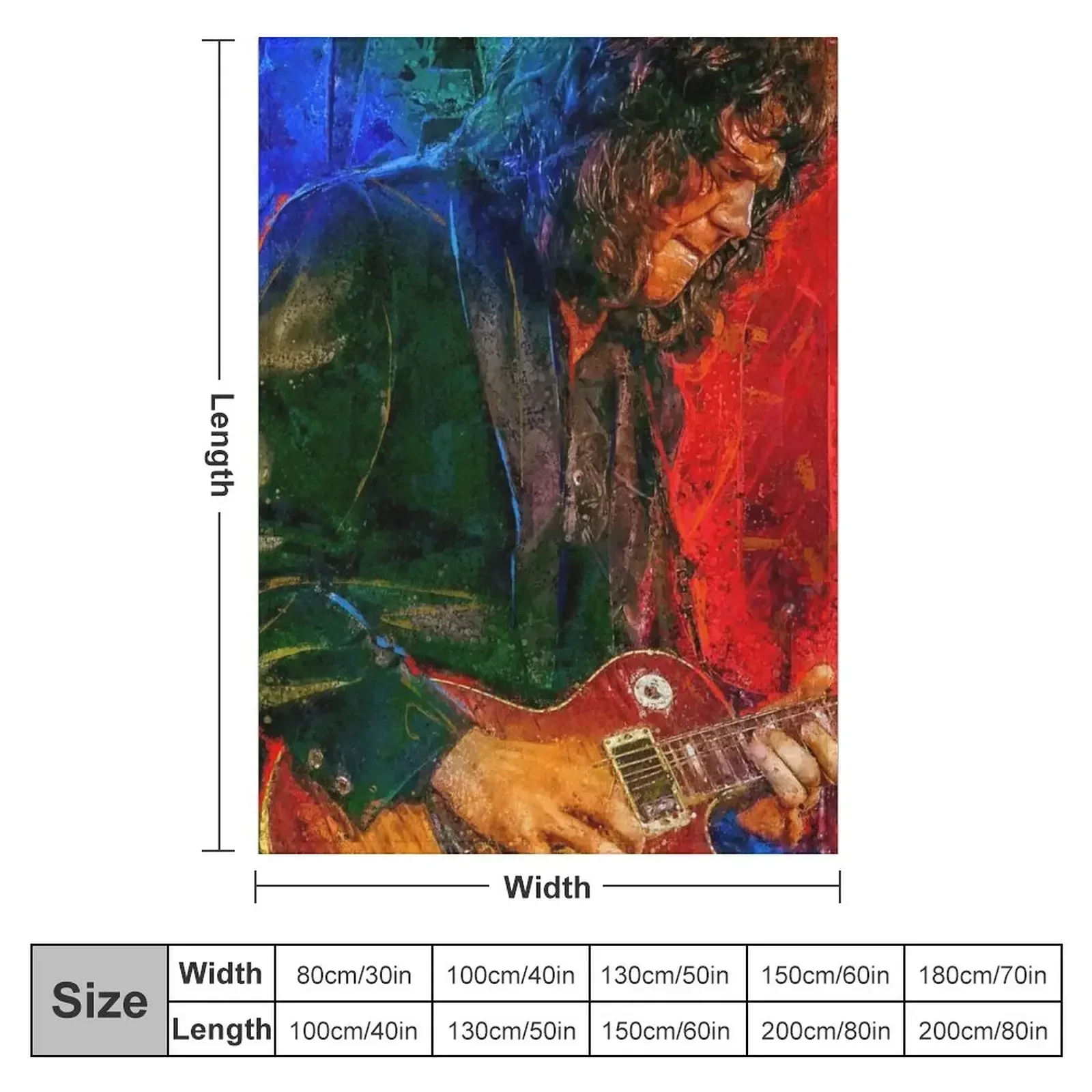 Gary Moore Tribute portrait art Throw Blanket Camping warm for winter for babies Blankets