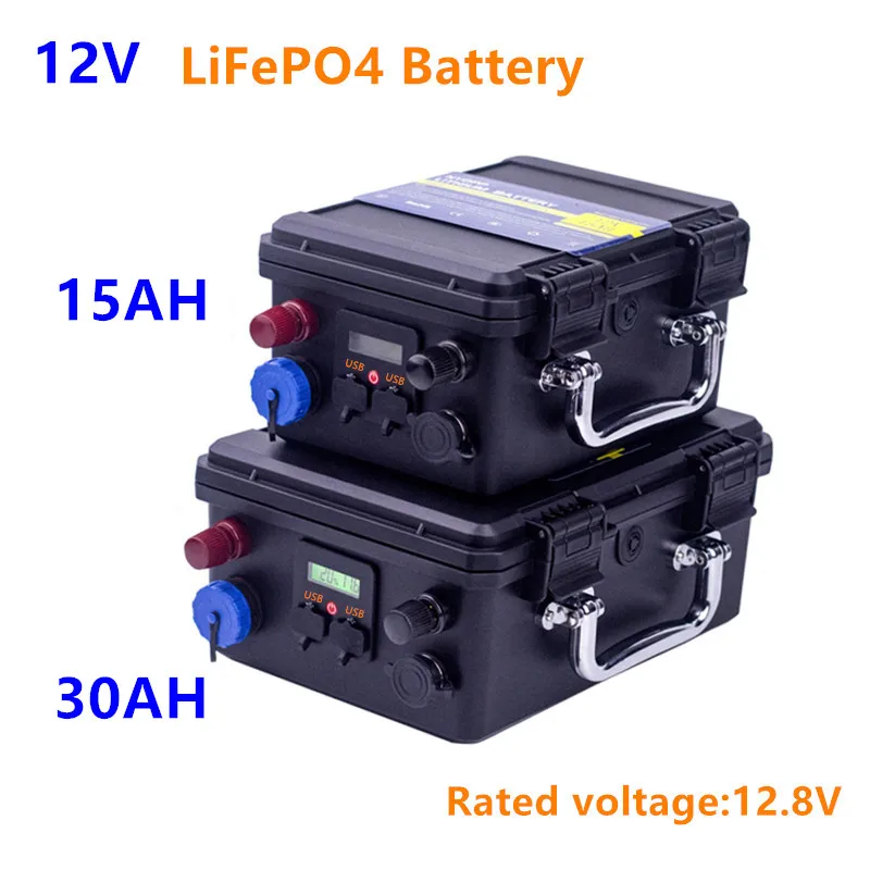 12V LiFePO4 Battery 30AH 15AH battery pack 12v 15ah 30ah battery waterproof Lithium iron phosphate battery