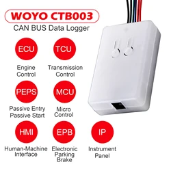 CTB003 CAN Tester Box Vehicle CAN BUS Data Recorder Collector for Audi BMW Mercedes Benz Toyota Ford GM Fiat CAN BUS Module