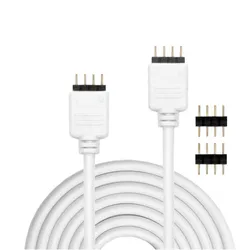 4PIN 5PIN Extension Cable 0.3M 1M 2M 3M 5M 10M RGB RGBW LED Connector Wire White Black Copper Cord For 2835 5050 LED Strip Light