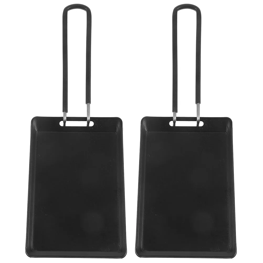

2pcs Baking Tray Stainless Steel Handheld Portable Cooking Tray Griddle Pan Portable Outdoor Camping BBQ Flat Bottom
