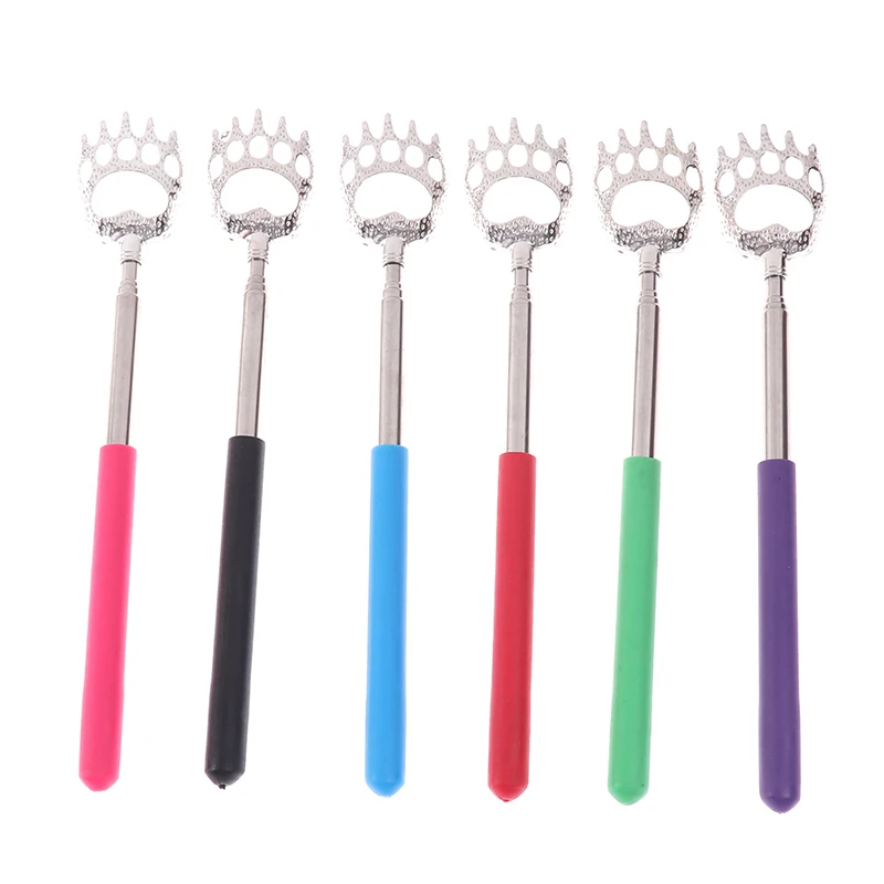 1 Pc Handheld Retractable Handle Five Teeth Massager Back Scratcher Elderly Handle Itch Reliever