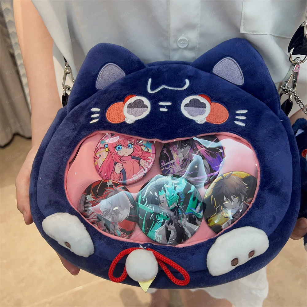 Game Genshin Impact Cosplay Wanderer Balladeer Cute Cat Plush Itabag Shoulder Bag Crossbody Kawaii Birthday Gift