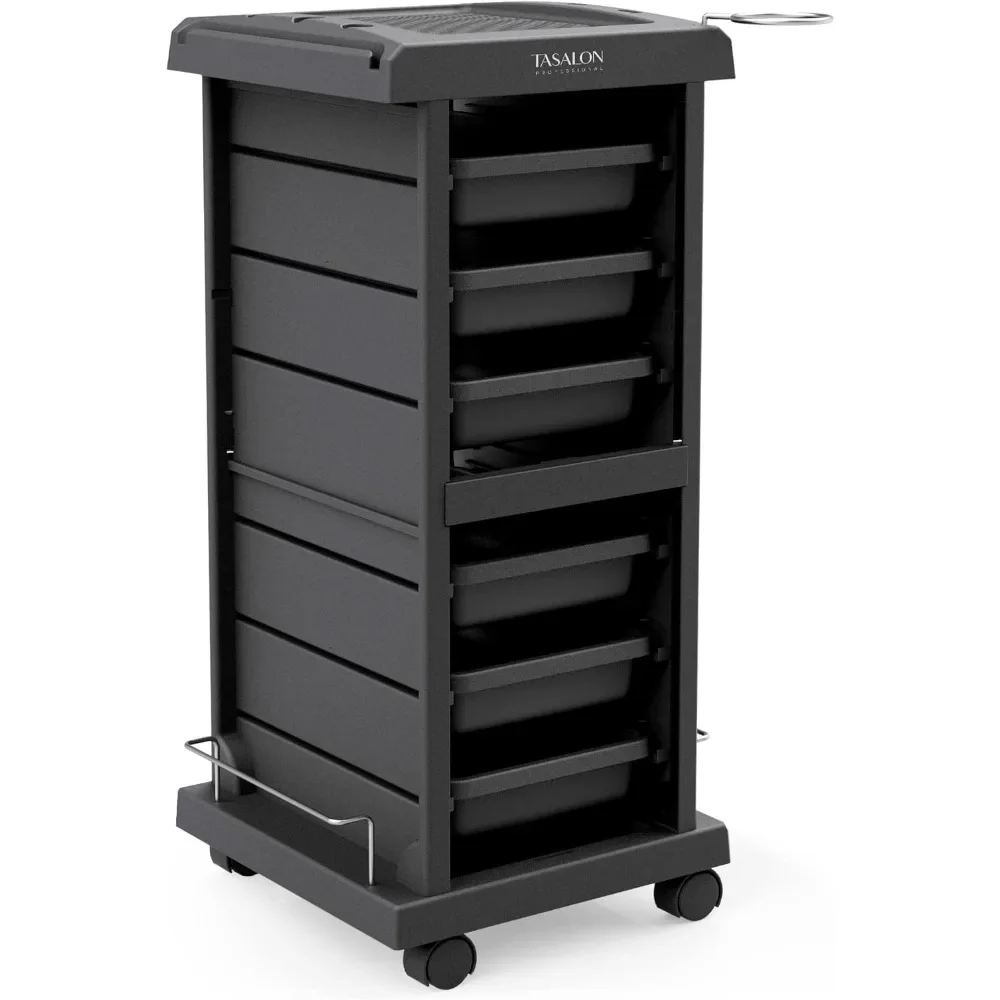 

Space Saving Salon Rolling Cart for Extra Storage Hair Salon Beauty Cart 6 Tray Salon Multipurpose Tool Cart - Tattoo Tray