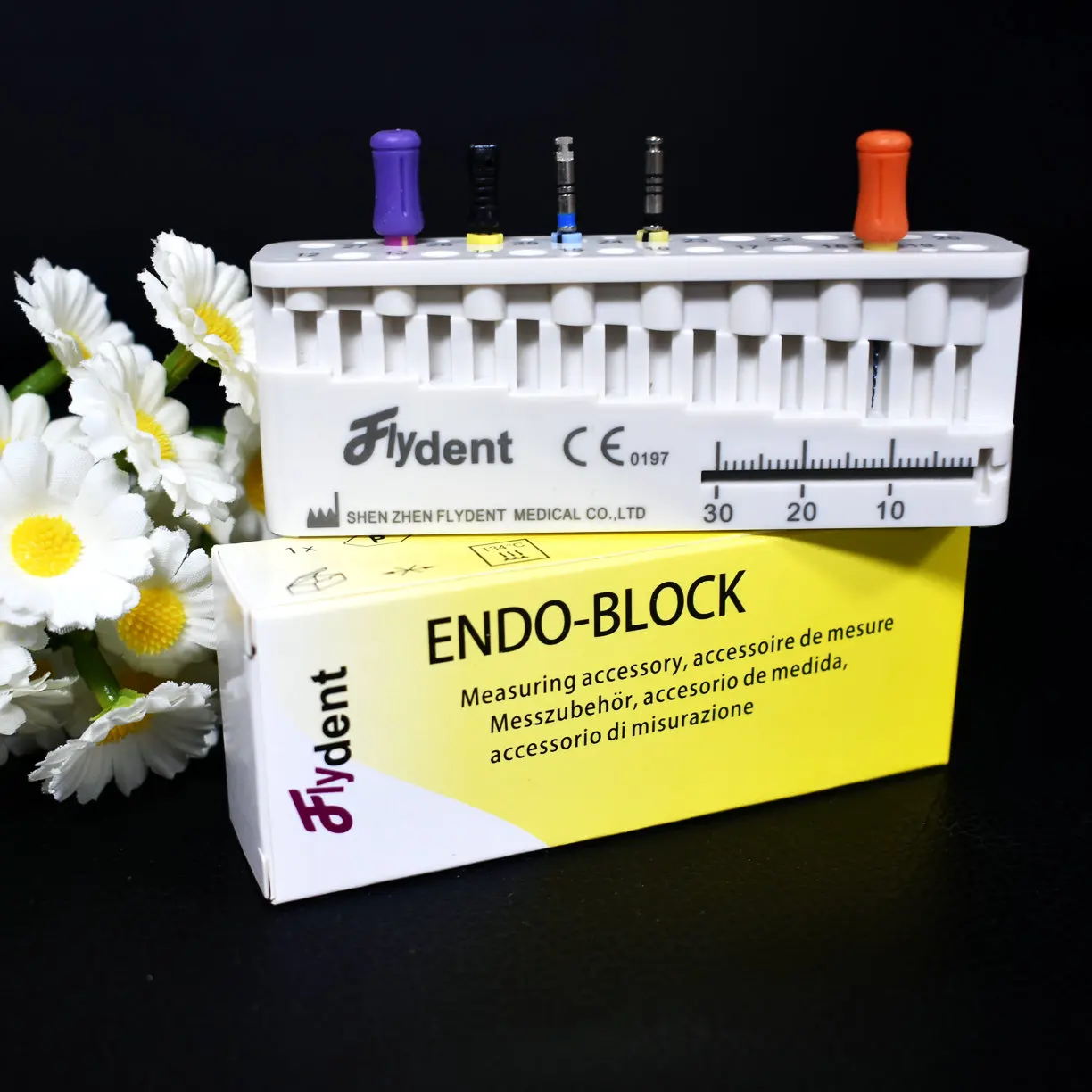 Dental Endo Files Measuring Block with Ruler  Endondontic  For Root Canal Files  Instrument Dentist Tool