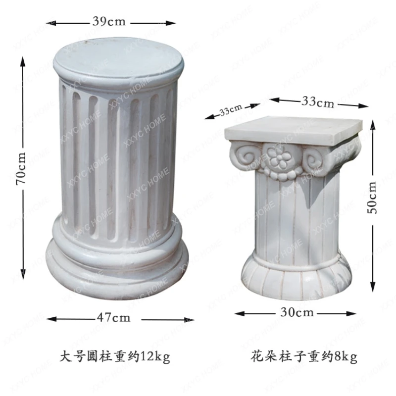 Villa Garden Door Chapiter Flowerpot Decoration Outdoor Courtyard European Style Roman Column