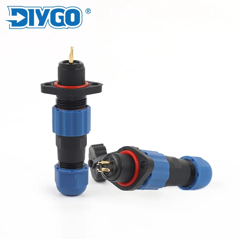 

SP13 IP68 1-7 Pin Waterproof Connector Flange Aviation Male Female Plug Socket For Outdoor Electrical Cable Connection DIY GO
