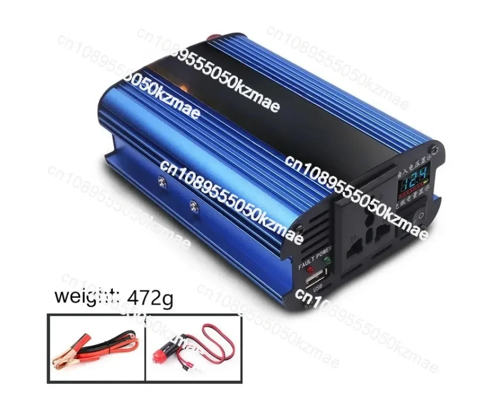 500W Smart Car Power Inverter, 12V/24V/36V/48V/60V to 220V Voltage Converter with Digital Display