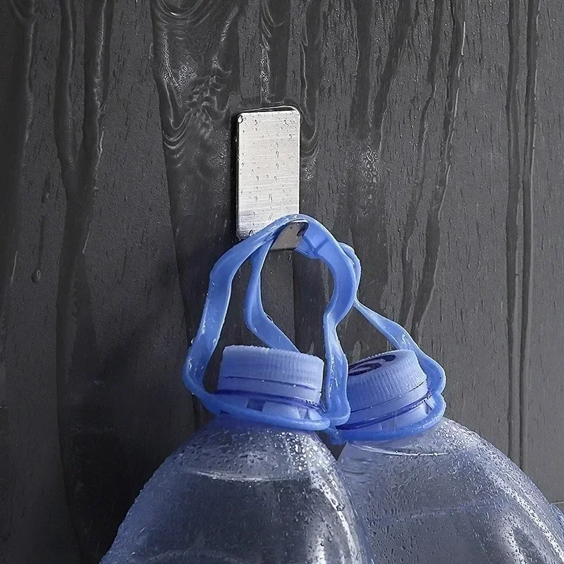 Gancho autoadhesivo de acero inoxidable, colgador de pared pequeño y pesado, organizador de baño, toallero, gancho de cocina multiusos, 50/1 Uds.
