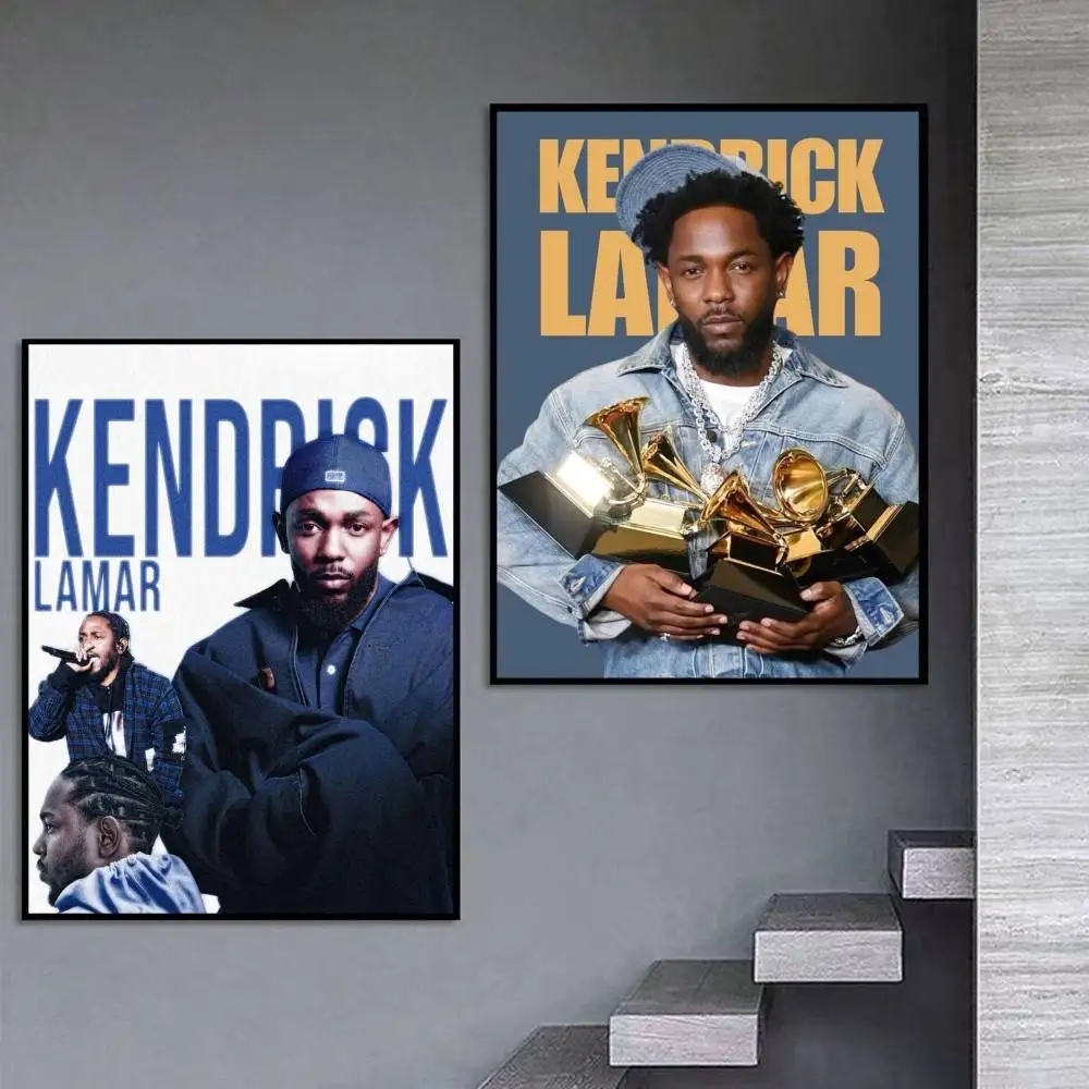 K-Dot Rapper K-Kendrick L-Lamar Poster Self-adhesive Art Waterproof Paper Sticker Coffee House Bar Room Wall Decor
