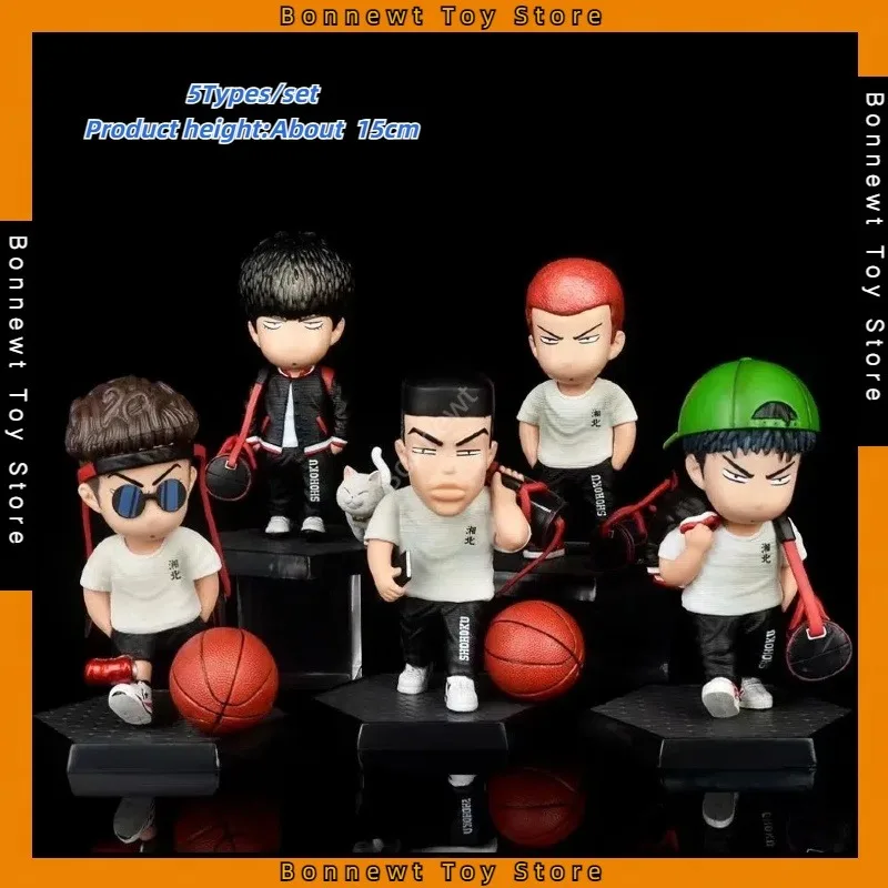 

15cm 5Types/set Slam Dunk, Sakuragi Hanamichi, Rukawa Kaede, Mitsui Hisashi 5 models, figures, figures, children's gifts