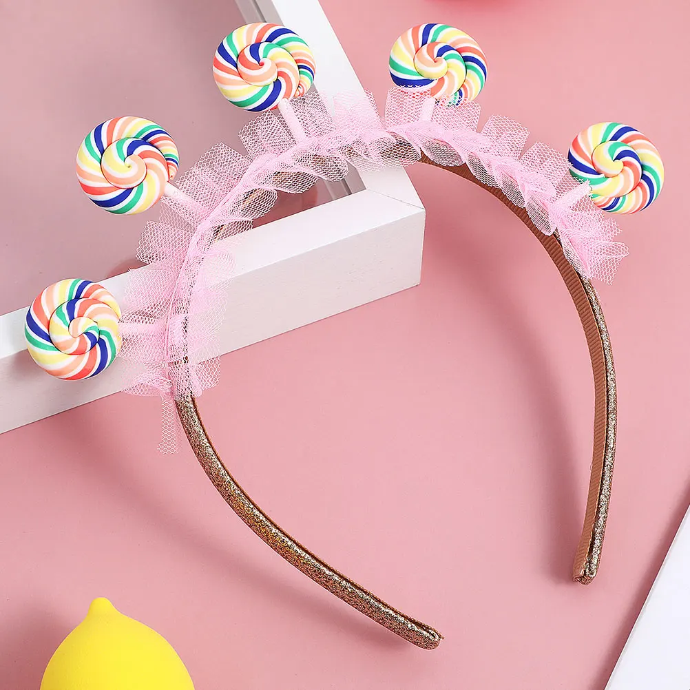 

2 Pcs Lollipop Headband Hair Accessories for Girls Cartoon Children Hairband Hairbands Toddler