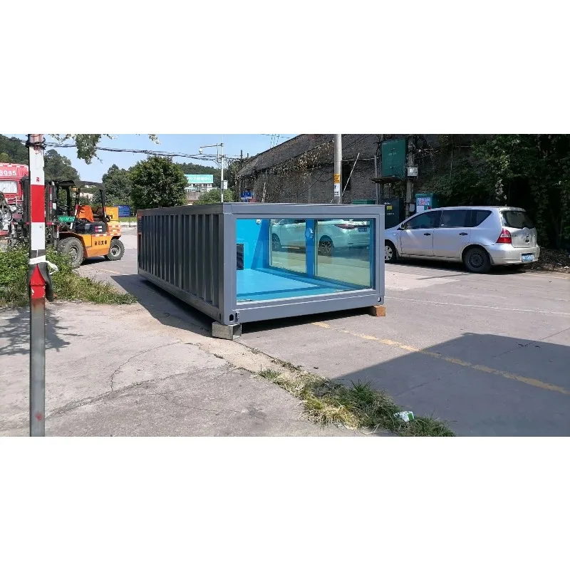 Infinity container-style mobile pool, Level 7 surfing, light luxury, and fashion,