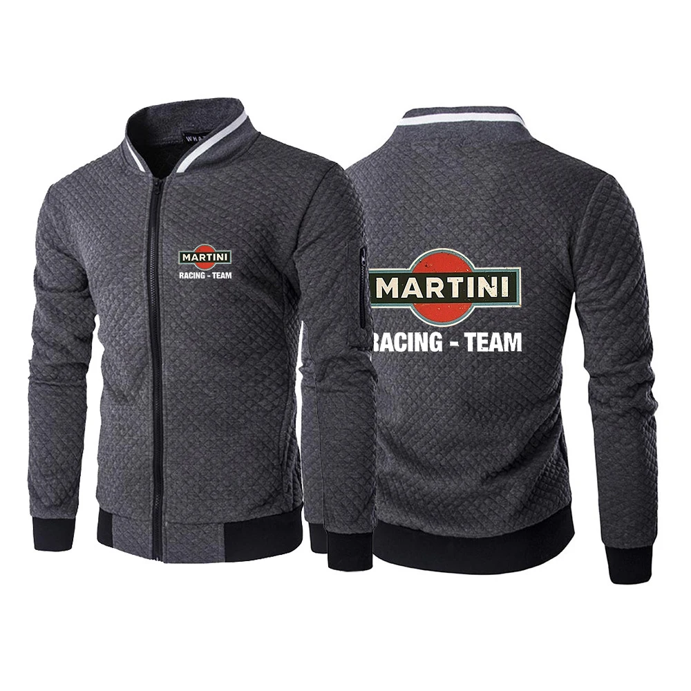 2023 New Spring Autumn Mens Martini Racing Print Long Sleeve Jacket Sportswear Casual Zipper Hoody Male Sweatshirts Tops