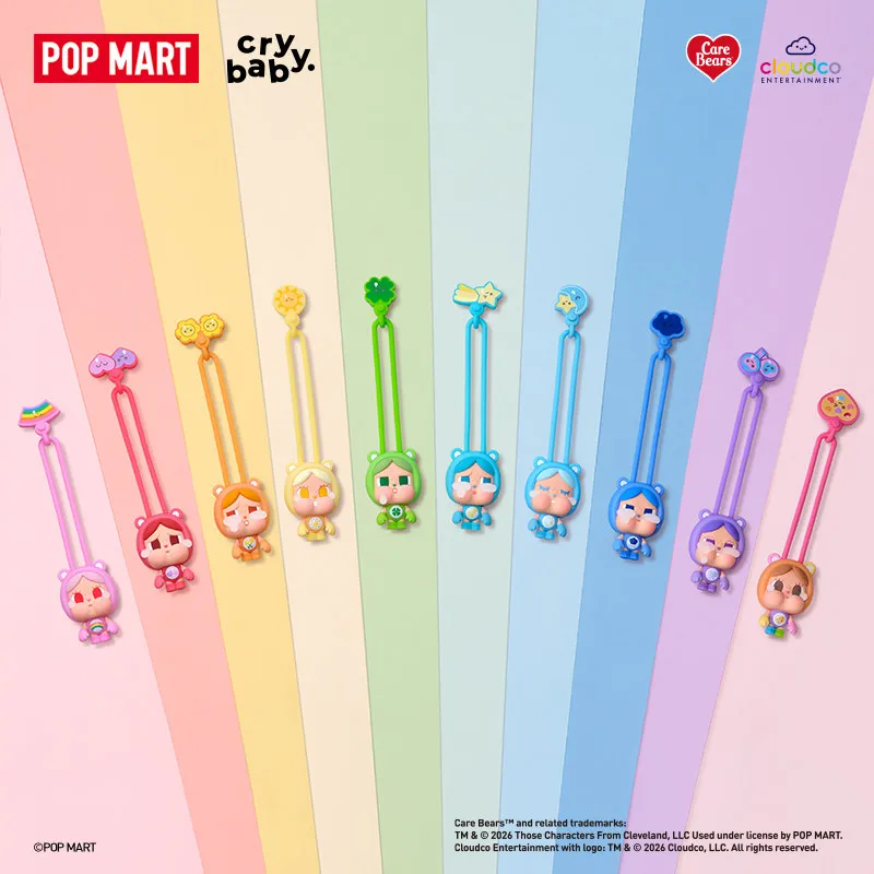 POPMART CRYBABY Care Bears Series Mini Light Genuine Blind Box Toys Mystery Box Doll Guess Bag Cute Anime Action Figure Gifts