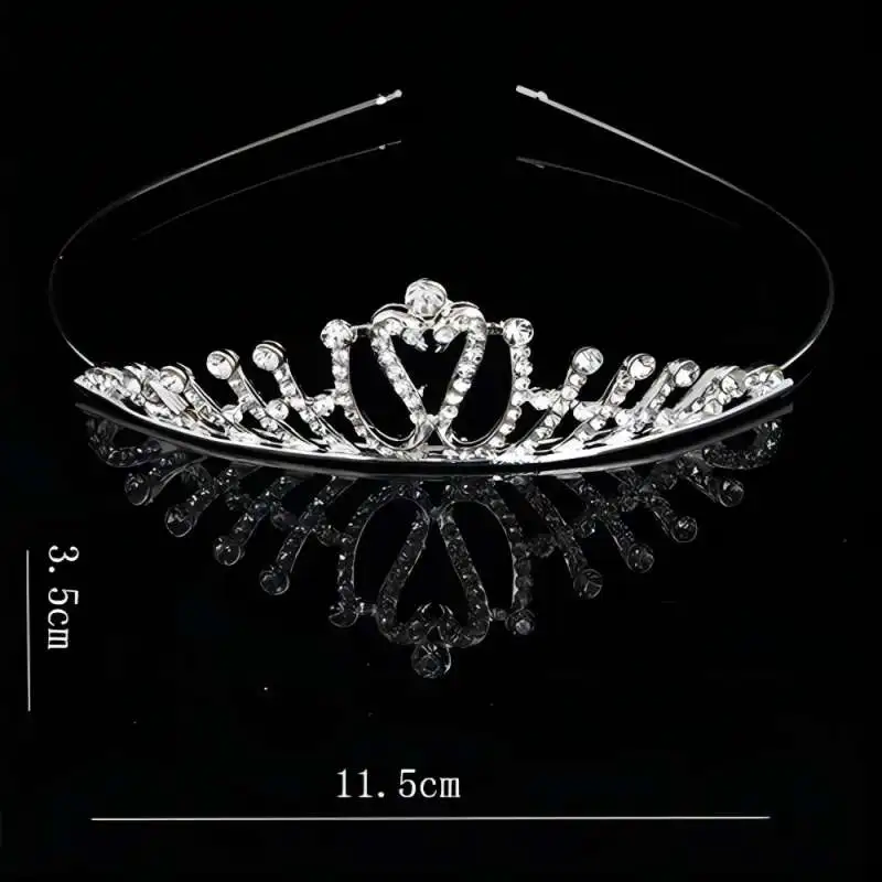 Women\'s Hair Crown Bridal Wedding Tiara Hair Ornament Girls Rhinestone Crystal Tiara Fashion Alloy Hair Jewelry Gift