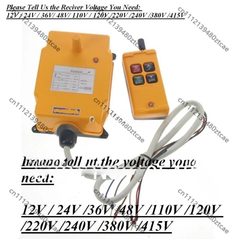 4 Channel Single Speed Industrial Wireless Remote Control For Crane Hoist Multi Voltage 12V-415V Lift Controller System