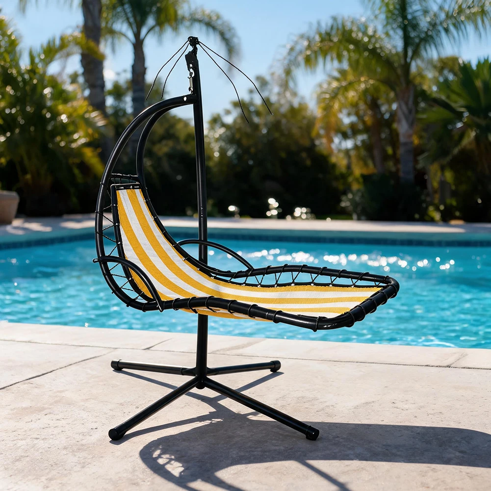 Seat Cloth Replacement for Hanging Swing Chair Featuring Stripe Design and For Textilene-Compatible Construction