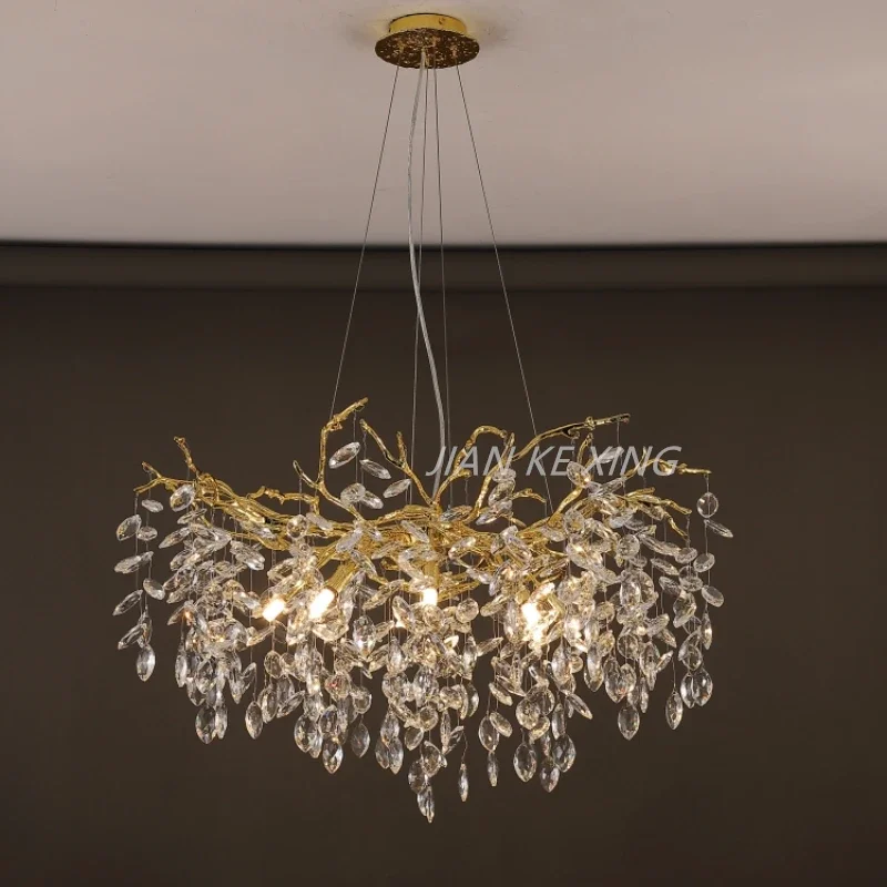 New High End Nano Technology Crystal Chandelier Horse Eye Shaped Pendant Luxury Lving Room Exhibition Hall Decor Led Lighting