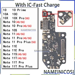 Usb Dock Charger Connector for Xiaomi Redmi Note 10 10C 10X 10T 11 11S 11E 11T Prime Pro Plus + 4G 5G Charging Board Flex Ports