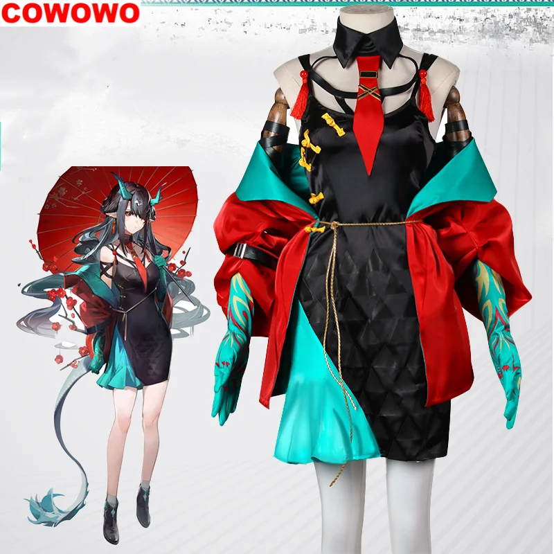 COWOWO Arknights Dusk Women Cosplay Costume Cos Game Anime Party Uniform Hallowen Play vestiti di ruolo abbigliamento nuovo Set completo