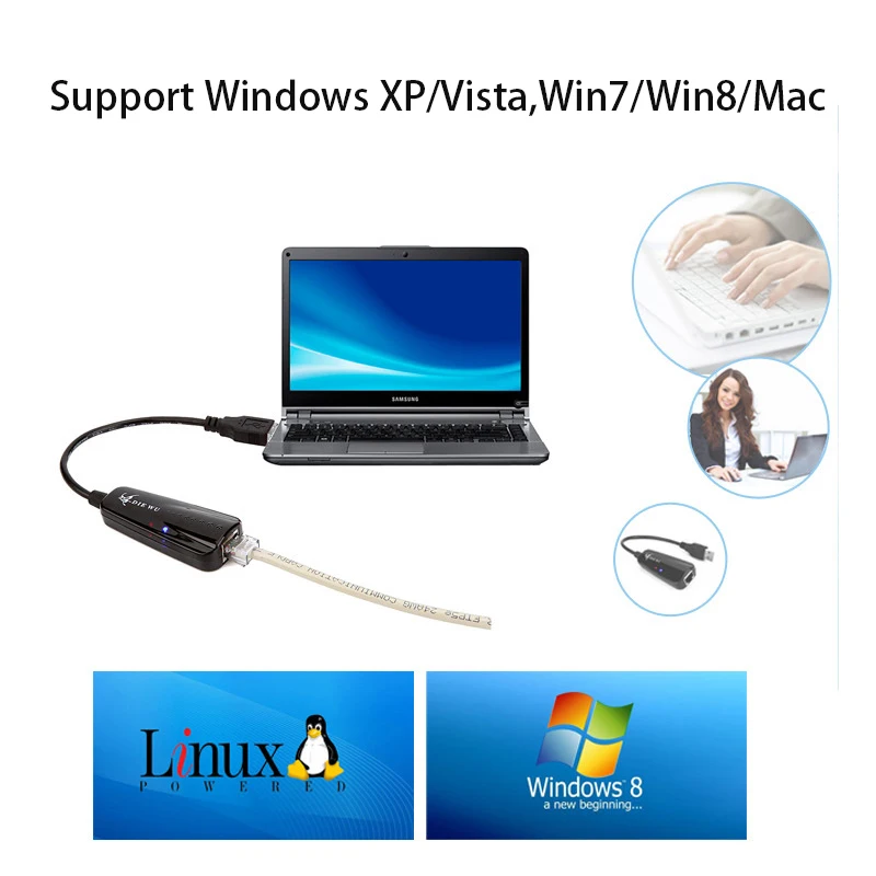 USB 100 гигабитная Ethernet Сетевая карта преобразователь Lan карты Plug and Play 10/1000 Мбит/с высокоскоростной plug and play RJ-45 LAN адаптер